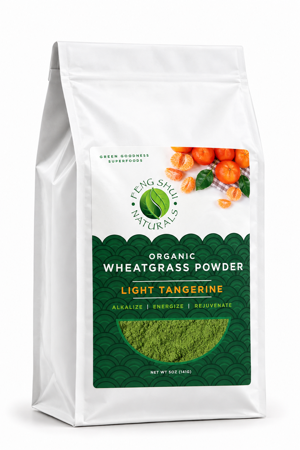 Organic Wheatgrass Powder Light Tangerine