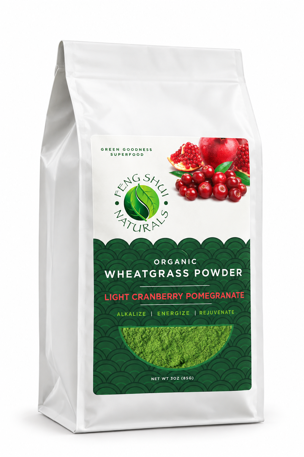 Organic Wheatgrass Powder Light Cranberry Pomegranate