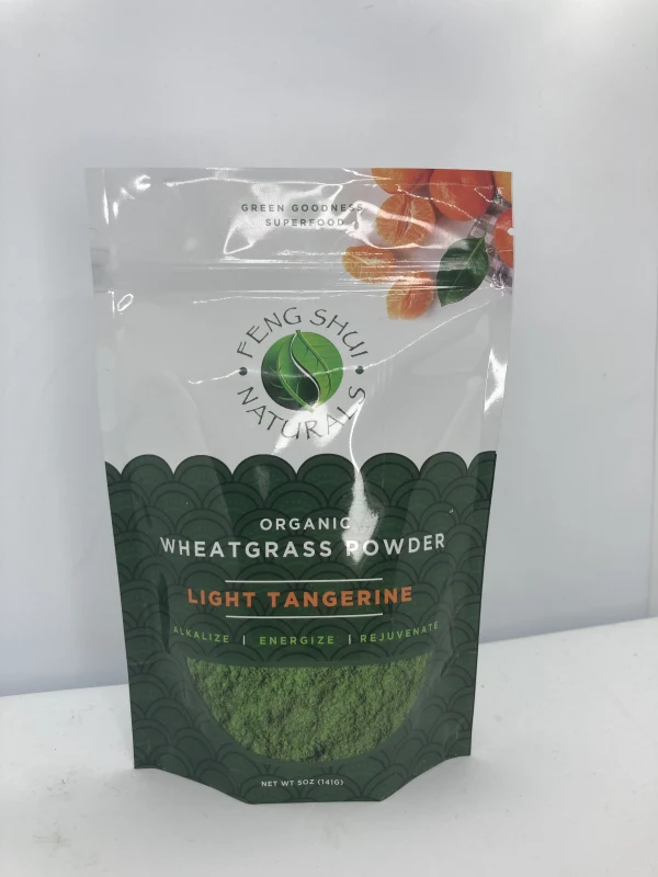 Organic Wheatgrass Powder Light Tangerine